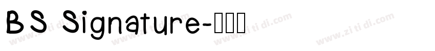 BS Signature字体转换